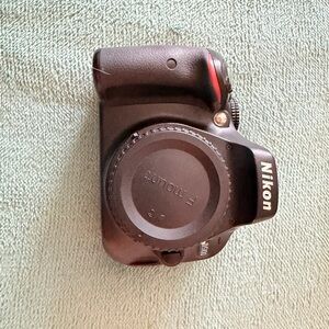 Nikon Black and Red DSLR Camera Body